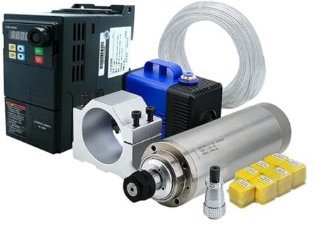 1,5 KW 220 V 5A GDZ-80-1.5 400Hz 24000 rpm 80mm Kühlung Spindel Kit Mit HS320 Inverter VFD Pumpe ER11 Sammeln
