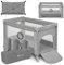lionelo STEFI 2-in-1 Reisebett & Laufstall Tragbares Babybett für Neugeborene und Kleinkinder 0-36 kg mit Matratze, Seiteneingang, atmungsaktives Netz, LockGuard Sicherheit, Rollen mit Bremsen,