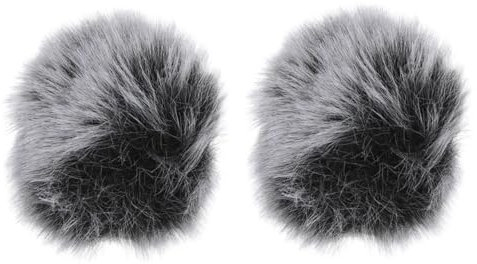 JOINPAYA Mikrofon-muffs – 2er-pack Ansteckbarer Winddichter Plüsch – Sicheres Material – Reduziert Lärm Für Aufnahmen Bars Bühnen Ktv