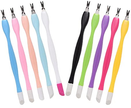 DECOMELODY 15St Nagel geprägter Stift Nagelschneider nagelhautentferner flüssigkeit schälen eingewachsen Reiniger tot schaber spatel abgestorbene Hautentferner abgestorbene Hautgabeln Plastik