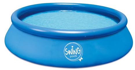 HAF® Swing Quick Up Piscine bleue avec les dimensions 366 x 91 cm | env. Capacité d'eau 6 700 litres | Piscine à monter soi-même et autoportante | Piscine de jardin/hors sol sans pompe filtrante