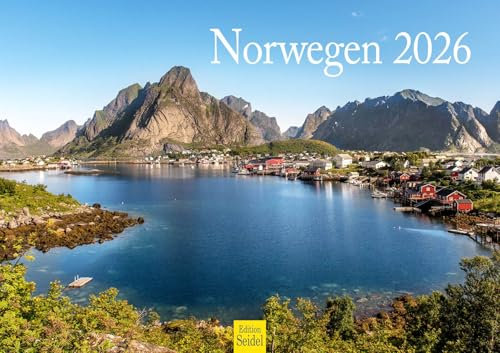 Edition Seidel Premium Kalender Norwegen 2026 Format DIN A3 Wandkalender Skandinavien Oslo Trondheim Bergen Gletscher Küstenfjorde Nordlichter Polarlichter