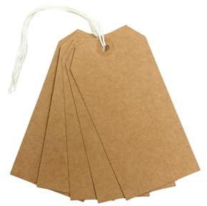 Pack of 20 Brown Strung Tags 60 x 120mm