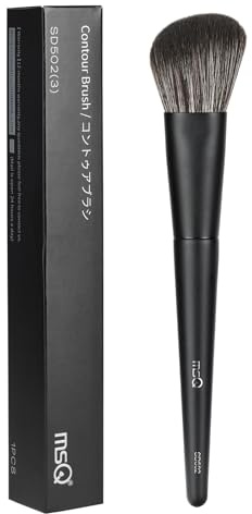 MSQ Angled Bronzer Powder Brush Large-sloped Foundation Makeup Brush Angle | Angle Contour Brush Applying Blending Colour On Cheek Cosmetic Makeup Brush
