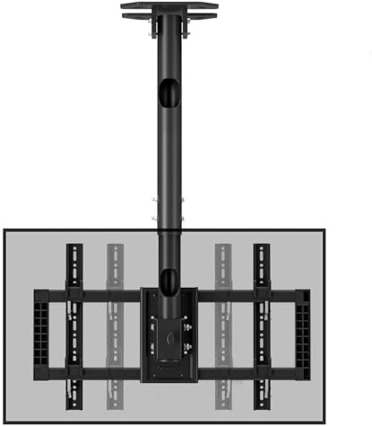 Ceiling TV Mount Stand - Tv Wall Mount,Full Motion 360° Rotation Tilting Height Adjustment TV Bracket Stand,Fits 39-90 Inch TVs,With Loading 187lbs/85kg,Two Installation