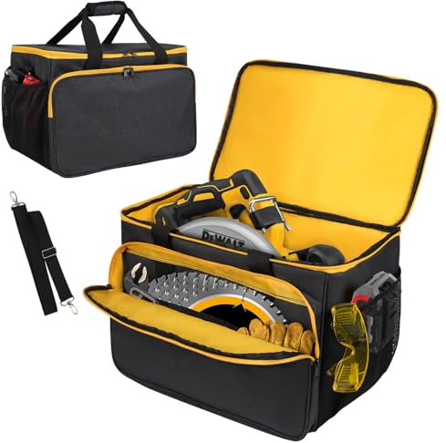 Amotpo Carry Bag for DEWALT 20V MAX Circular Saw DCS391B/DCS565B,Storage Case for DEWALT 20V MAX Circular Saw DCS574B/DCS570B/DCS573B,Universal Tool Bag with Large Space,Case Only