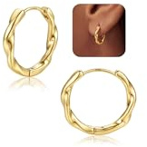 CASSIECA Ohrringe Silber 925 Twist Creolen Silber 925 für Damen | Creolen Silber 925 Ohrringe Silber Gold Roségold für Damen Hypoallergen Twist Kleine Huggie Creolen für Empfindliche Ohren