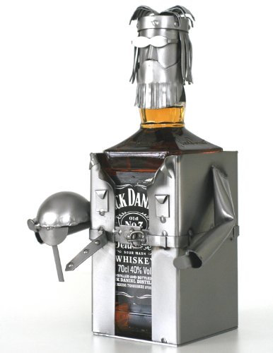 Schraubenmännchen JACKY WHISKEYFLASCHENHALTER - Flaschen- Deko für Jack Daniels - handgefertigte whiskey geschenke - ausgefallene Geschenkidee