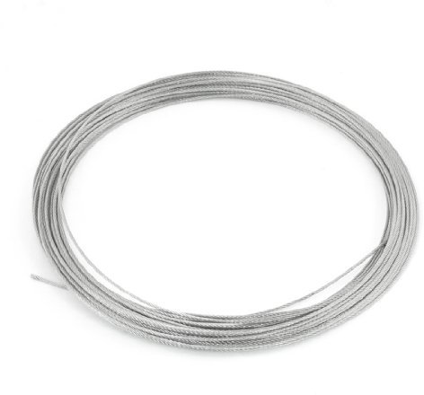 sourcing map Schleifstifte Maschine 1 mm Dia 7 X 7 10 m lang Edelstahl Drahtseil Kabel de