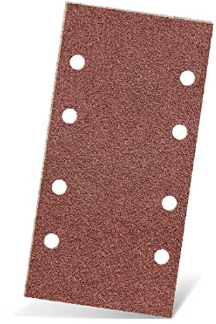 MENZER Red Klett-Schleifblätter, 186 x 93 mm, 8-Loch, f. Schwingschleifer, Normalkorund (50 Stk.) K40