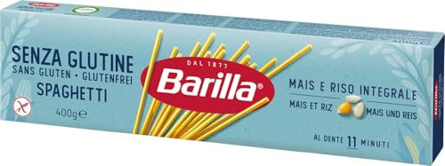 Barilla Pasta Nudeln Glutenfreie Spaghetti aus köstlichem Mais und Reis – perfekt für Menschen mit Zöliakie oder Glutenunverträglichkeit, (12 x 400 g)