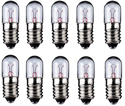 10er Set WireThinX Röhrenlampe 2 W, 6,3 V - Sockel E10