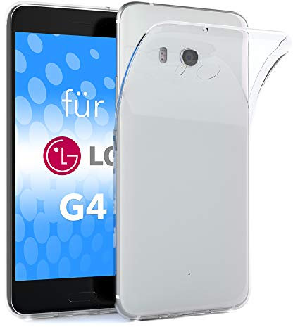 EAZY CASE LG G4 Schutzhülle Silikon, Ultra dünn, Slimcover, Handyhülle, Silikonhülle, Backcover, Durchsichtig, Klar Transparent