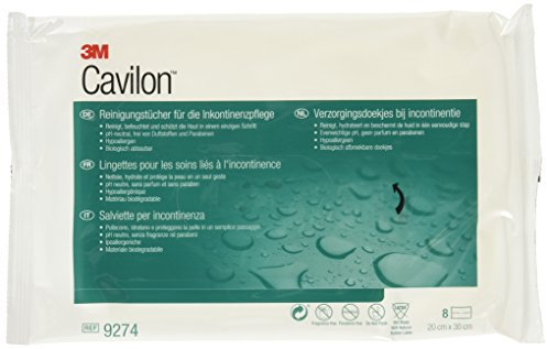 3M Cavilon™ Lingettes pour incontinence – 20 x 30 cm, lot de 96 (12 enveloppes de 8)