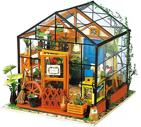 Robotime-DG104 Rolife Juego, Color casa de Flores de Cathy, 195x175x175mm (DG104)