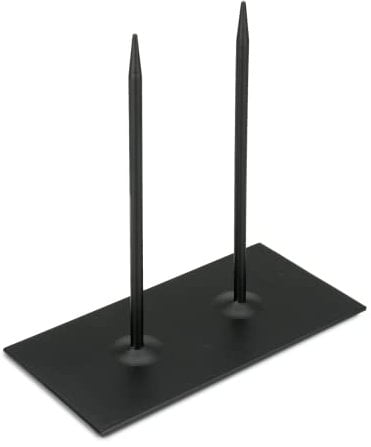 NaDeco Metallständer 20x10x20cm 2-Pins schwarz Metallständer für Deko Dekoständer Objektständer Metallständer für Skulpturen Metallständer mit Fuß