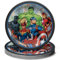 amscan Marvel Avengers 552478 Lot de 8 assiettes en carton rondes Motif Power Unite