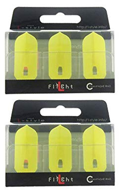 LSTYLE Dart Flights: L6 PRO Slim - Two Pack - Yellow