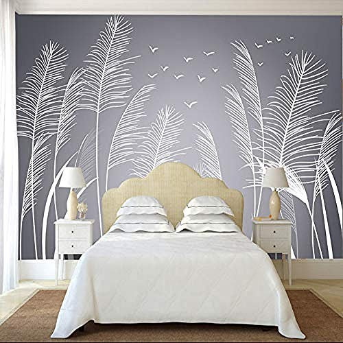 ZZXIAO Home Decor 3 d Tapeten Wandbilder Natur Schilf Foto Tapete für Wohnzimmer Schlafzimmer TV Sofa Hinte wandpapier fototapete 3d effekt tapete Wohnzimmer Schlafzimmer Hintergrundbild-150cm×105cm