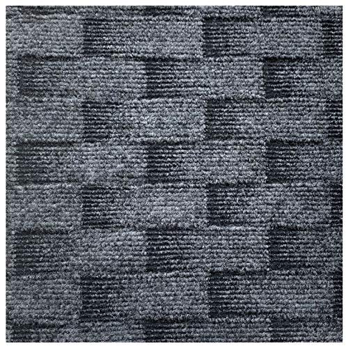 Self Adhesive Carpet Tile, Easy to Peel and Stick Carpet Floor Tile - 12 Tiles/12 sq Ft. (Dark Gray-600)