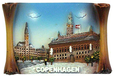 Kopenhagen Magnet Dänemark Souvenir Poly Rolle Rathaus Copenhagen