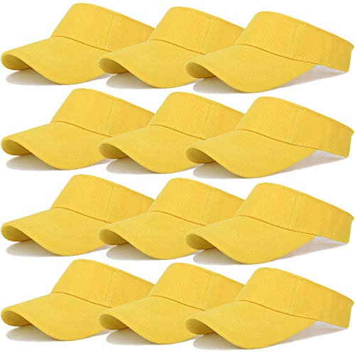 Ultrafun Gorra unisex con protección UV ajustable para la playa, piscina, golf, tenis - amarillo - talla única