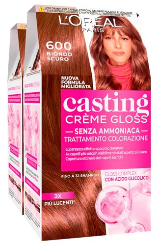 2 x L'Oréal Paris Coloration Casting Creme Gloss Farbe 600 Dunkelblond – 2 Farbtöne