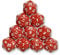 10x polyedrische W20 Würfel für Rollen- und Tabletopspiele (rot)