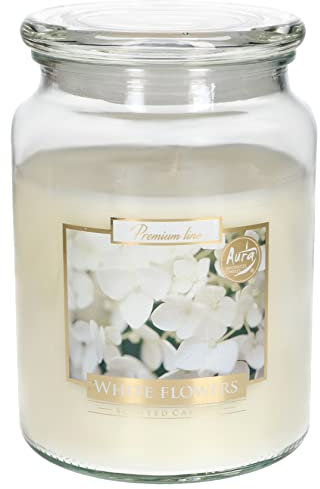 KOTARBAU® Grande bougie parfumée en verre avec couvercle - Idée cadeau - Aromathérapie - Bougies décoratives - Durée de combustion : jusqu'à 100 heures