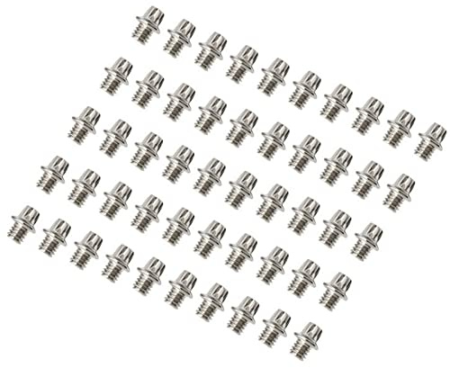 50 bulloni M4 x 7,5 mm per pedali della bicicletta, in acciaio inox, antiscivolo, perni a vite