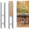 LZQ 6 Stück H-Pfostenträger 121mm H-anker Pfosten, Holzpfosten Bodenplatte Anker 600mm Länge, Materialstärke 5mm für Pfosten Zaun Carports Stelzenhäuser, 121x60x600mm
