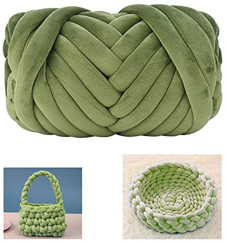 Grobes Baumwollgarn für Armstricken, Häkeln, super sparend, Jumbo-Riesen-Garn für die Herstellung von Haustier-Hausdecken