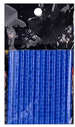 MORAT 12 Teile/Satz Speichenreflektoren für Fahrradräder Speichen Reflexschlauchstreifen Nachtwarnung Universelle Fahrradreflektoren für Alle Gängigen Fahrräder,Blau