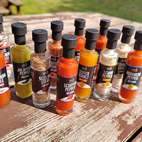 Treat Factory Multipack Hot Sauce & Rubs Gift Set Cooking Salts Herbs and Spices