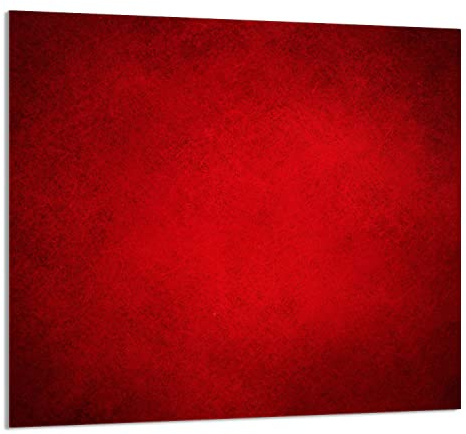 DarHaus Herdabdeckplatte 65x60 cm 1-teilig Ceranfeldabdeckung Induktion Herdschutz Küchenrückwand Spritzschutz Glasplatte Deko Schneidebrett, Rot