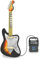 Cefa Toys - Guitarra Eléctrica con Amplificador Jam Hero, con 4 Tipos de Guitarra, Acústica, Stratocaster, Telecaster y Metal, Incluye Luz, Correa, Amplificador por Bluetooth y Entrada de Audio