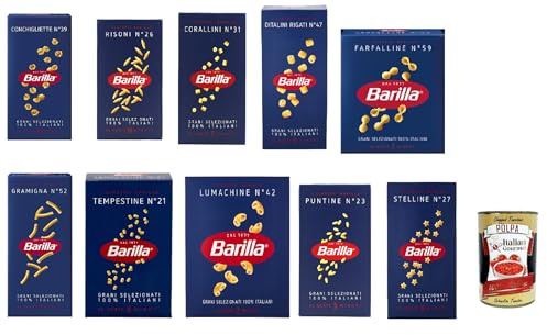 Italian Gourmet Pasta best Pasta corta Testpaket 10 x 500g aus Italien | Kurze Teigwaren Auswahl, selezione mista per primi piatti, Saucen und, Gesamtnettogewicht 5 kg + Kostenlos Polpa 400g