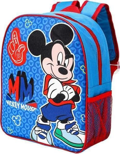 Top Linen (NW) Ltd Children Cartoon Official Character Backpack For School - Lightweight Rucksack Travel Backpack Kids - Mickey Mouse No 1 Go Mickey Back Pack