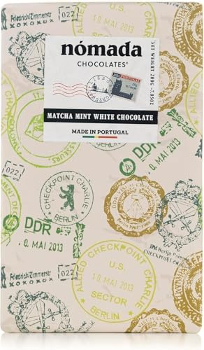 Tablette de Chocolat Blanc au Matcha et à la Menthe – 200g – Chocolat Sans Gluten – Texture Douce et Crémeuse – Produit Gourmet d’Origine Portugaise
