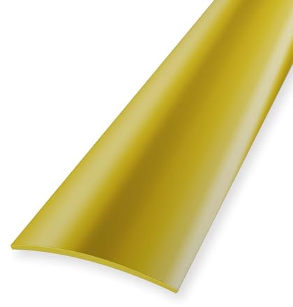 Übergangsleiste 3 x 30 x 1000 mm Übergangsschiene Übergangsprofil Messing Poliert Glatt Selbstklebend Wölbschiene