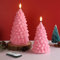 Eywamage Grün Weihnachtsbaum Kerzen mit Fernbedienung, Flackernde Batteriebetriebene Flammenlose LED Wachs Kerzen 2er-Pack