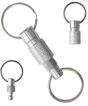 1 Pièce De Porte-Clés Amovible – Anneau Porte-Clés Léger, Résistant À La Corrosion Et Polyvalent Avec Fermeture Rapide, Durable (Argenté)