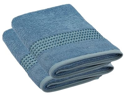 Maisonette Classy Badehandtuch Groß (70x140cm, 2er Pack) - 100% Baumwolle Hellblau Handtücher für Dusche, Sauna