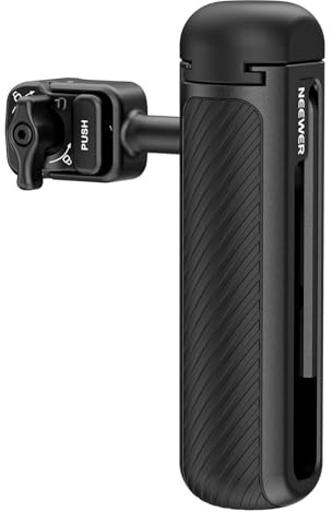NEEWER PA045E Side Handle con Otturatore Remoto Bluetooth, Morsetto a Sgancio Rapido, Cold Shoe Anti Caduta per Gabbia Telefono NEEWER di 2a Generazione per 15 Pro/15 Pro Max/S24 Ultra, Blocco Argento