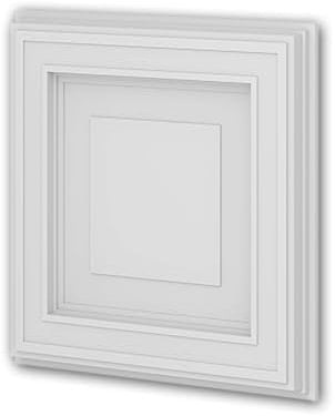 PRO[f]home® - 1 x 3D Wandpaneel 159820 Profhome 50 cm x 4,2 cm x 50 cm weiß Polyurethan Hartschaum vorgrundiert leicht robust extrem maßhaltig