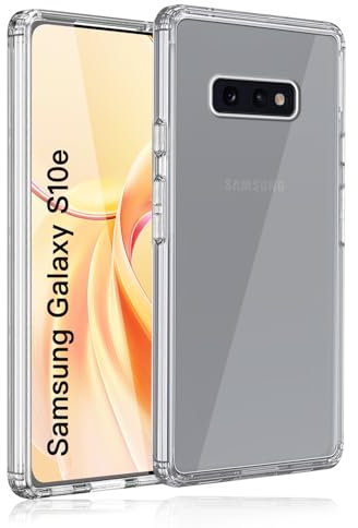 wsiiroon Clear Handyhülle für Samsung Galaxy S10e Hülle, Stoßfest Kratzfest, Anti-Fingerabdruck, Anti-Rutsch Fallschutz Schutzhülle, Unterstützt kabelloses Laden für Samsung S10e Case (Transparent)