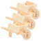 BESTonZON 3pièces Chariots Miniatures Bois pour Maison De Poupée De Petits Barrows Décoration De Jardin Accessoires De Scène Et Jouets