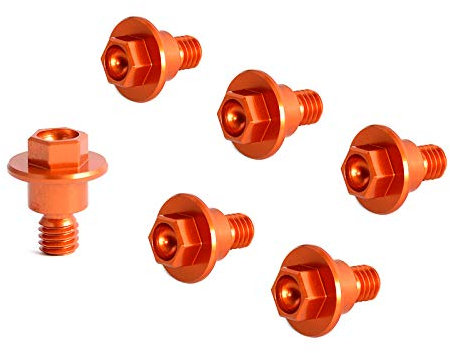 6PCS M6*12 Front Fork Guard Bolt Screw For K.T.M EXC EXCF SX SXF XC XCF XCW XCFW 125 150 200 250 350 450 525 530 2000-2022(Orange)