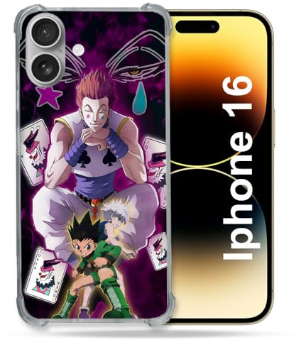 Cokitec Verstärkte Schutzhülle für Apple iPhone 16, Manga Hunter X Hunter Hisoka
