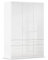 Rauch Möbel Aberdeen, Drehtürenschrank, Kleiderschrank, Schrank, Garderobe, 3-türig, 6 Schubladen, Farbe Weiß/Hochglanz weiß, Griffe Weiß, 136x197x54cm